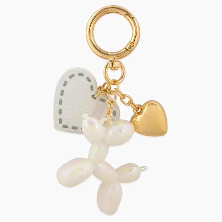 Chrome Balloon Dog Bag Charm