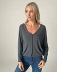 Crepe Hacci Dolman Slate