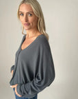 Crepe Hacci Dolman Slate