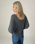 Crepe Hacci Dolman Slate