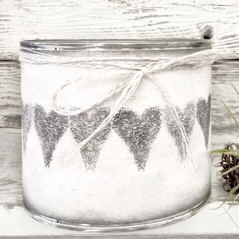 Heart Banner Soy Candle - Lavender