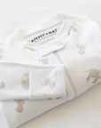 Tiny Elephant Romper in Grey NB