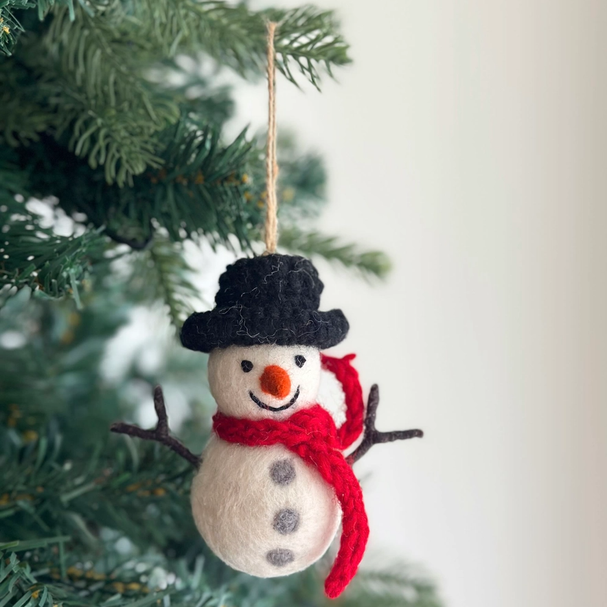 Felt Snowman Ornament