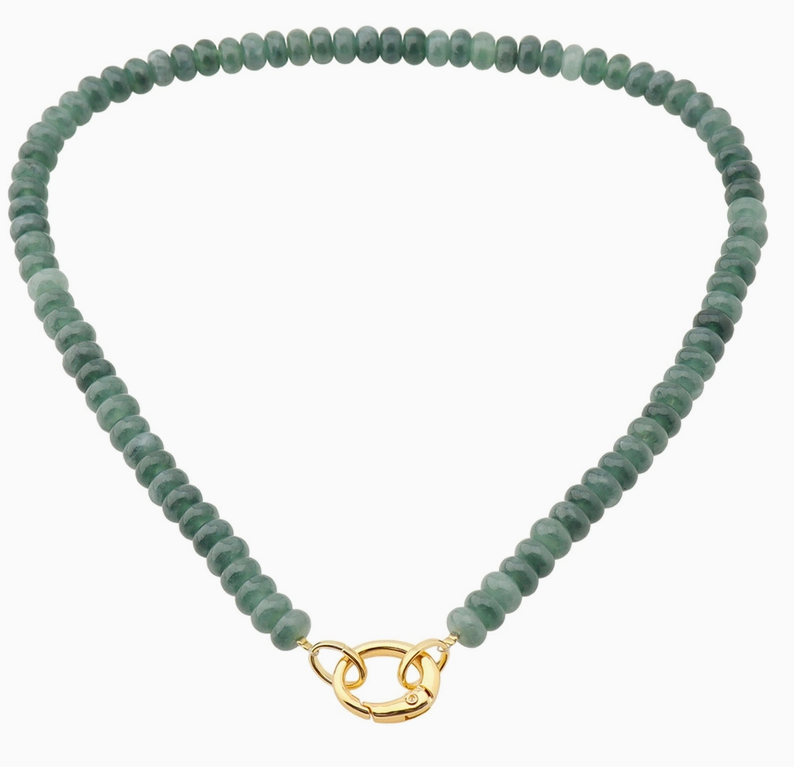 Green Natural Stone Necklace