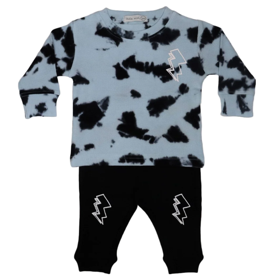 Thermal Shirt & Pants Set - Tie Dye B NB