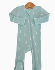 Waffle 2-Way Zip Footie Light Blue Moon