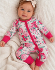 2-Way Zip Romper, Pink Splendor