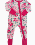 2-Way Zip Romper, Pink Splendor