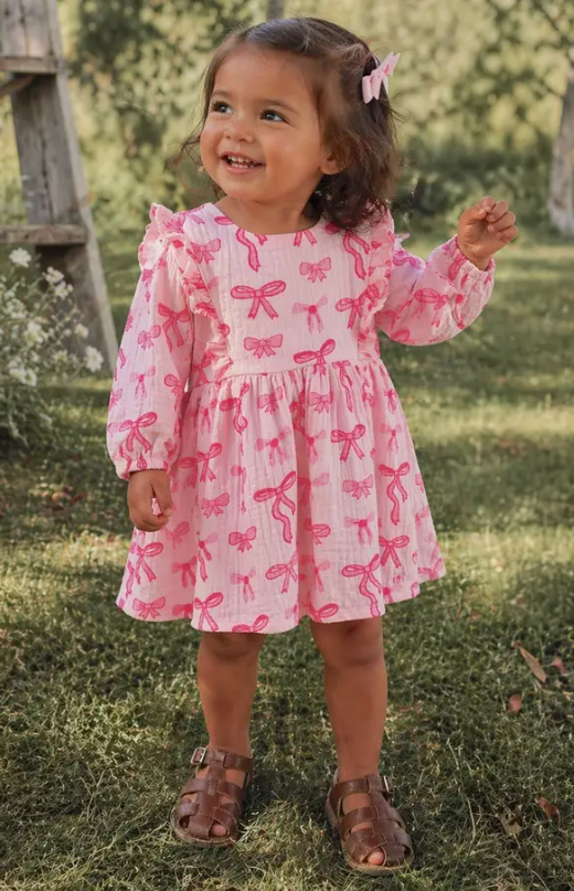 Ruffle Dress &amp; Bloomer, Pink Bows