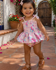 Smocked Bubble w/ Skirt, Garden Secrets