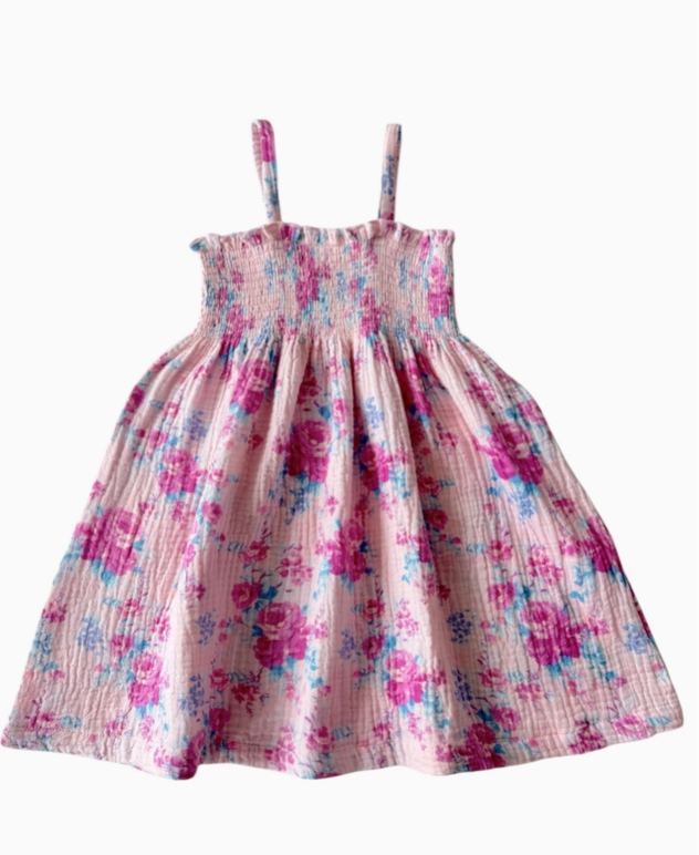 Smocked Tube Dress, Garden Secrets
