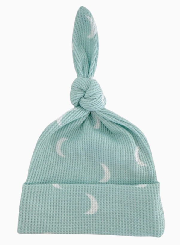 Waffle Knot Beanie - Light Blue Moon