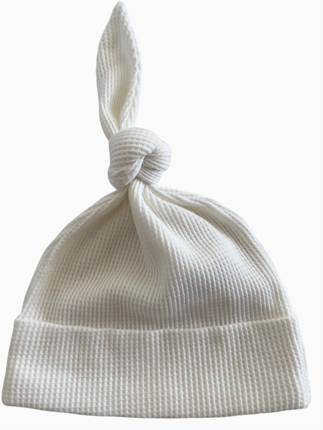 Waffle Knot Beanie - Winter White
