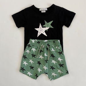 Scetched Star Short Set NB