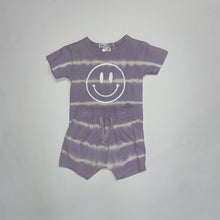 Load image into Gallery viewer, Lilac Striped Tie-dye Smiley Short S 12M