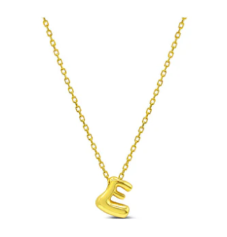 Bubble Lovable Letter Necklace - E