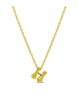 Bubble Letter Necklace - H Gold