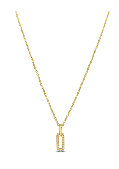 Elongated Drop Newcklace Gold