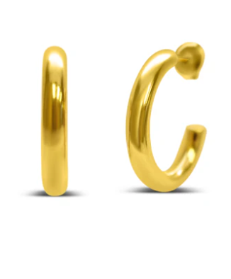 Weightless Hoop Earrings Gold - 25MM