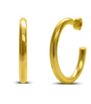 Weightless Hoop Earrings Gold - 35MM