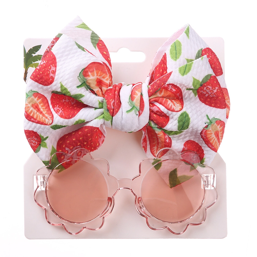 Sunglasses &amp; Headband Set - Strawberries