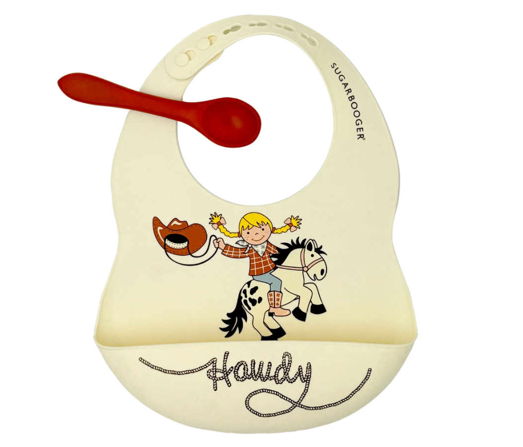 Fresh &amp; Messy Bib Spoon Set - Howdy