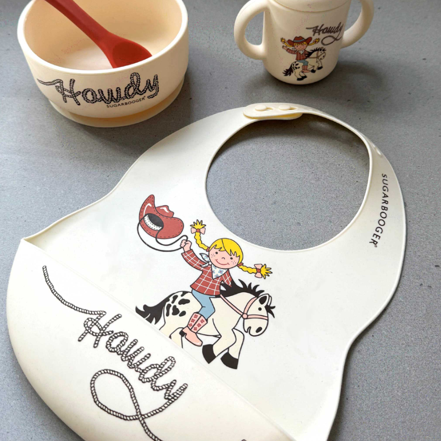 Fresh &amp; Messy Bib Spoon Set - Howdy