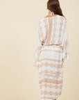 Tribal Print Rayon Crepe Kimono