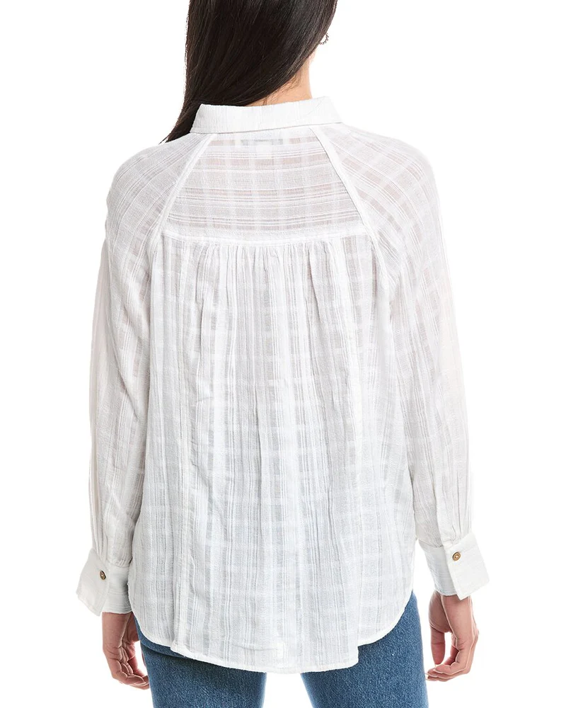 White/Tan Shirt/Whipstitch Pocket