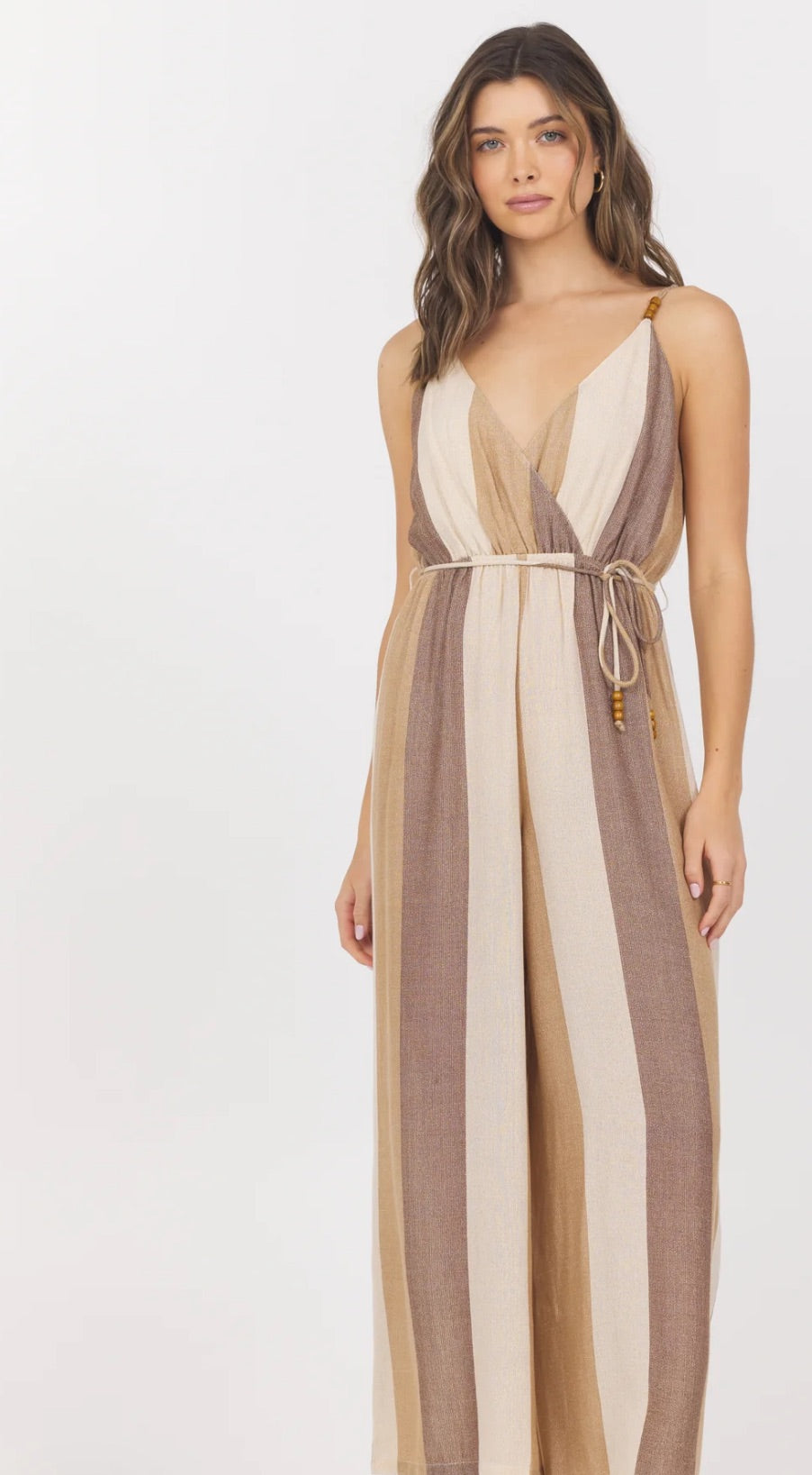 Coco Stripe Metallic Jumpsuit