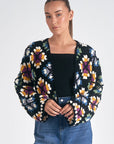 Patch Crochet Sweater Cardigan