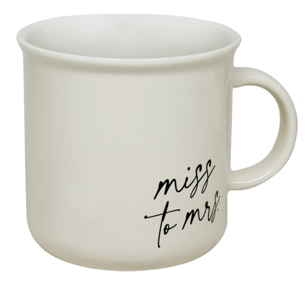 Miss To Mrs Ceramic Campfire Mug