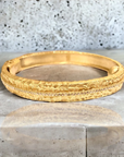 Gold Egy Crystal Line Bangle