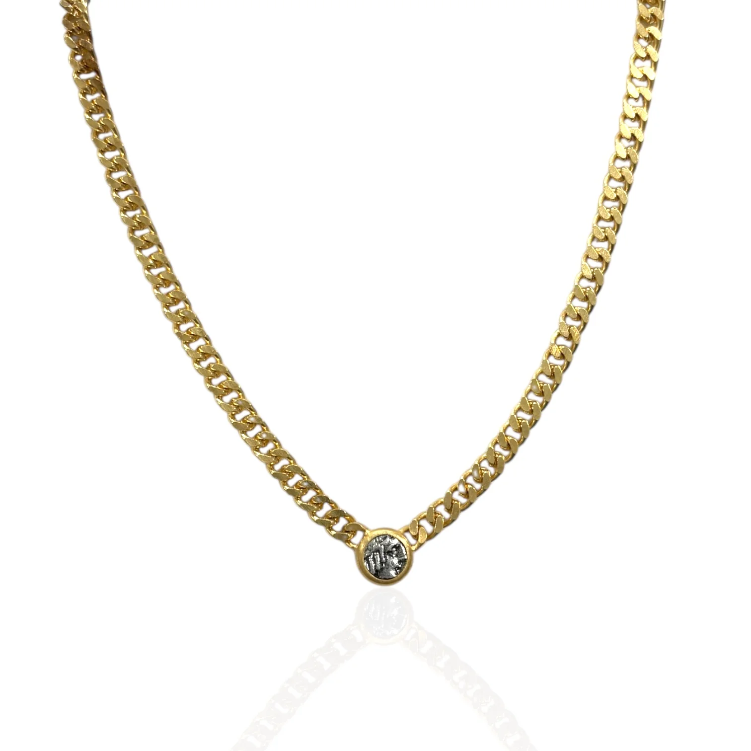 Mini Gold Odena Coin Necklace
