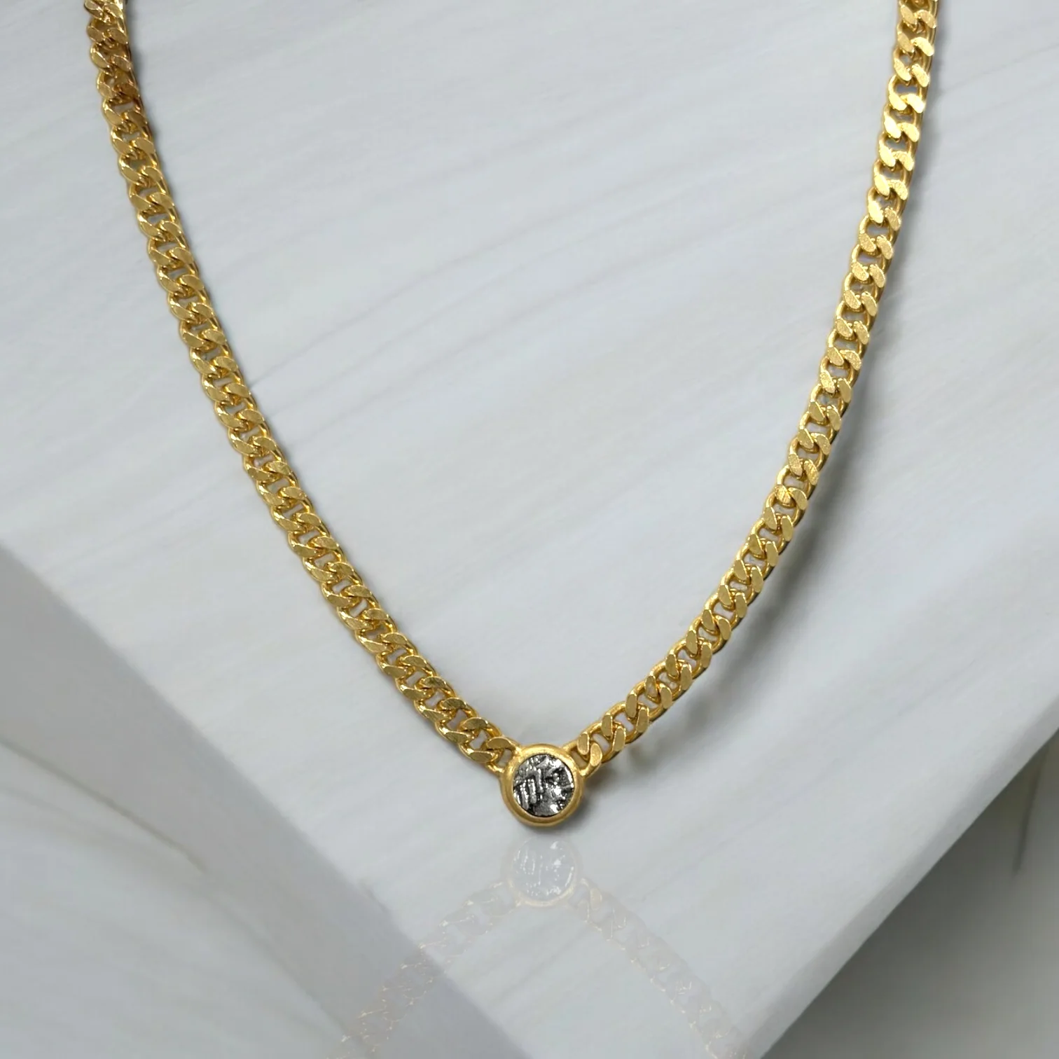 Mini Gold Odena Coin Necklace