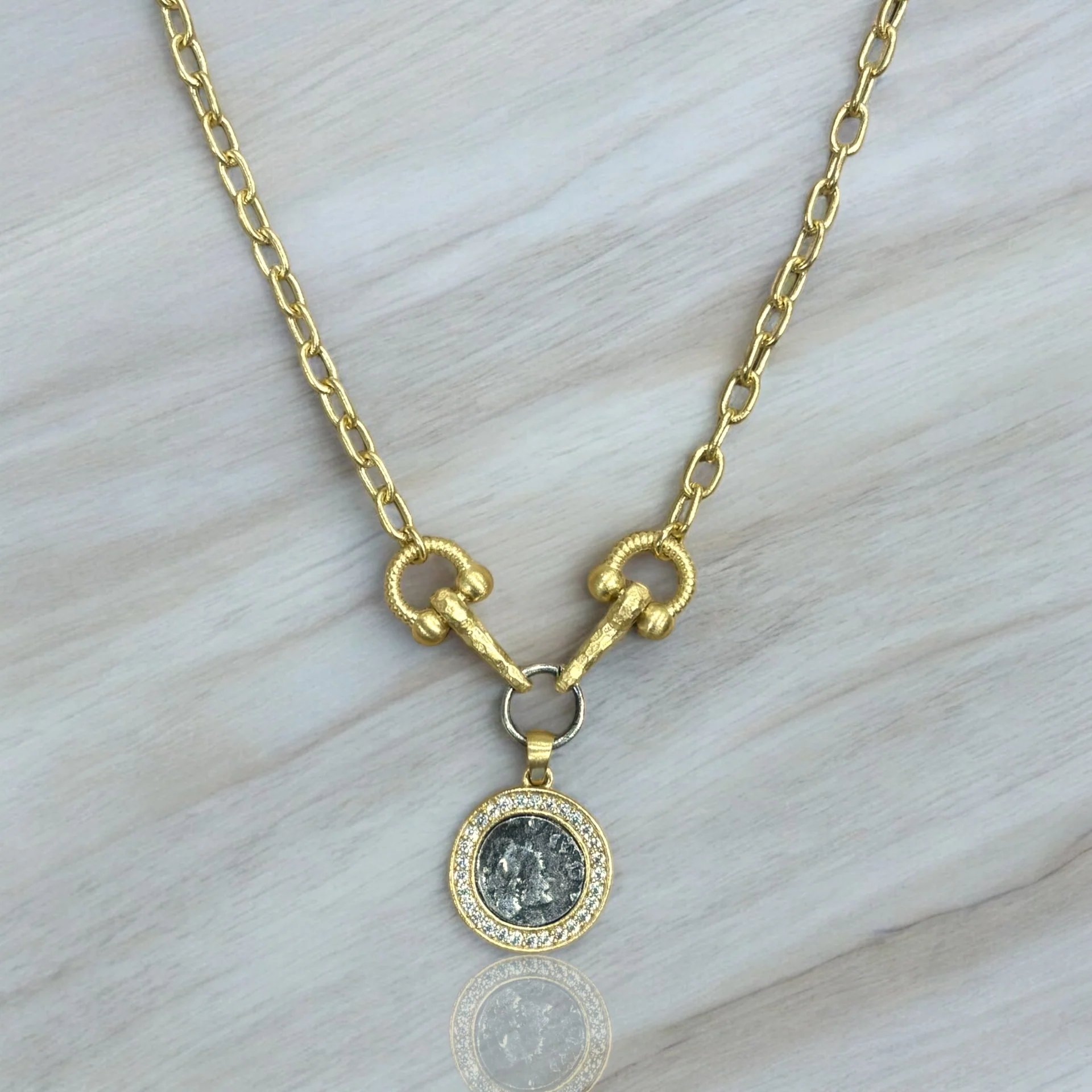 Gold Layla Horsebit Necklace