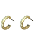 Gold Mini Crystal Thin Hoops