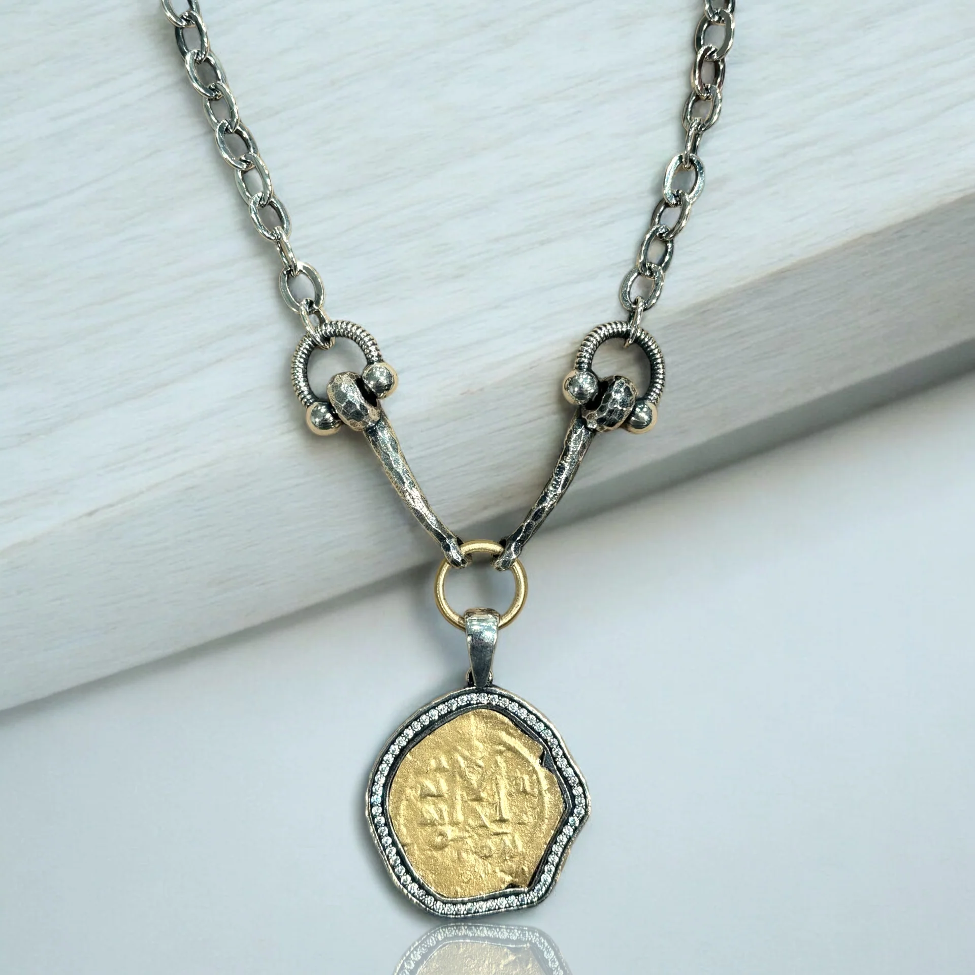 Vintage Silver Molat Horsebit Necklace