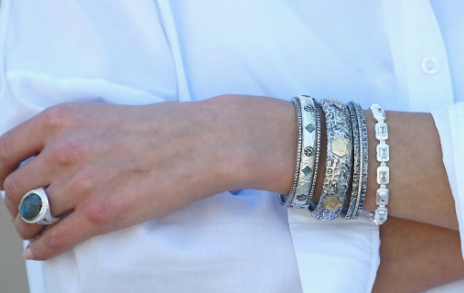 Labradorite Mota Coin Bangle