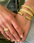 Gold Egy Crystal Bangle