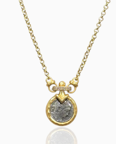 Mini Gold Vecchio Coin Necklace