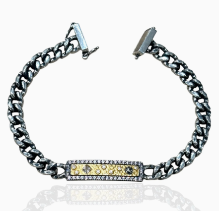 Vintage Silver Soleil ID Bracelet