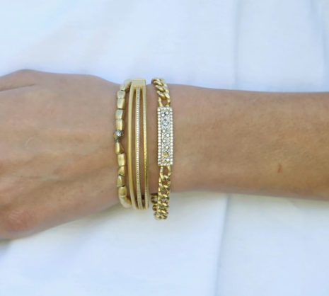 Gold Soleil ID Bracelet