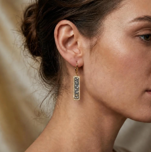 GOLD SOLEIL ID EARRINGS