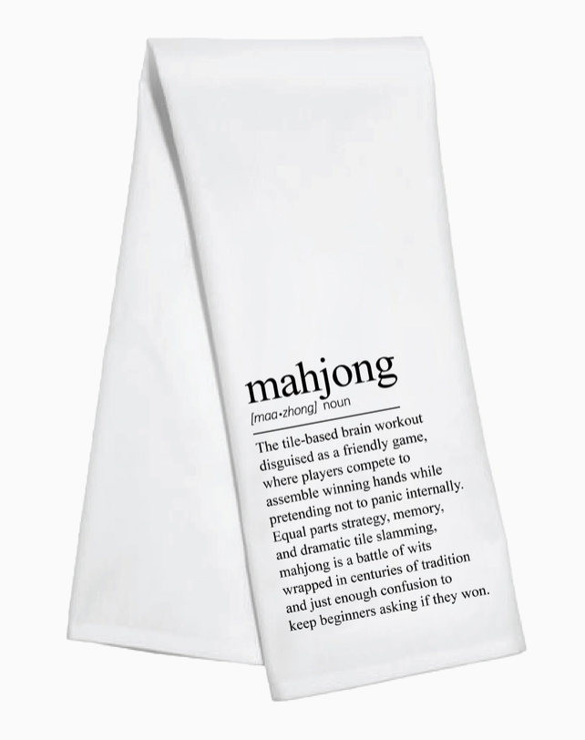 Mahjong Definition Tea Towel