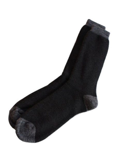 Classic Alpaca Solid Socks - Black