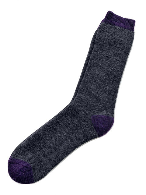 Classic Alpaca Solid Socks - Charcoal