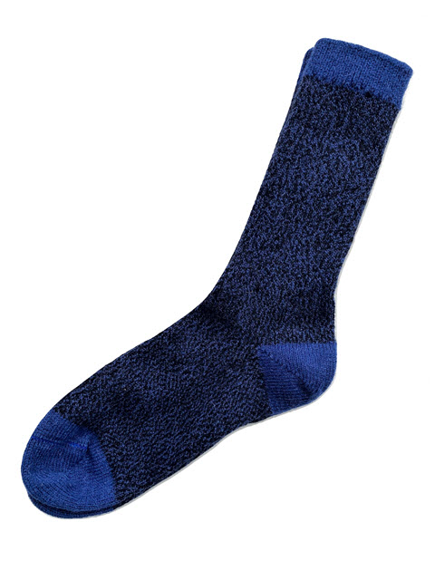 Twist Blue/ Black Alpaca Socks