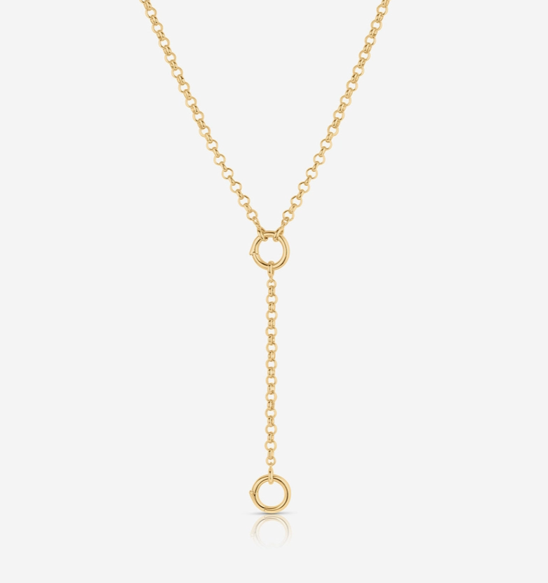Vienna Rolo Charm Lariat Necklace