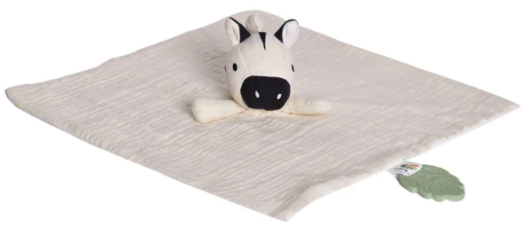 Zebra Comforter with Rubber Teether